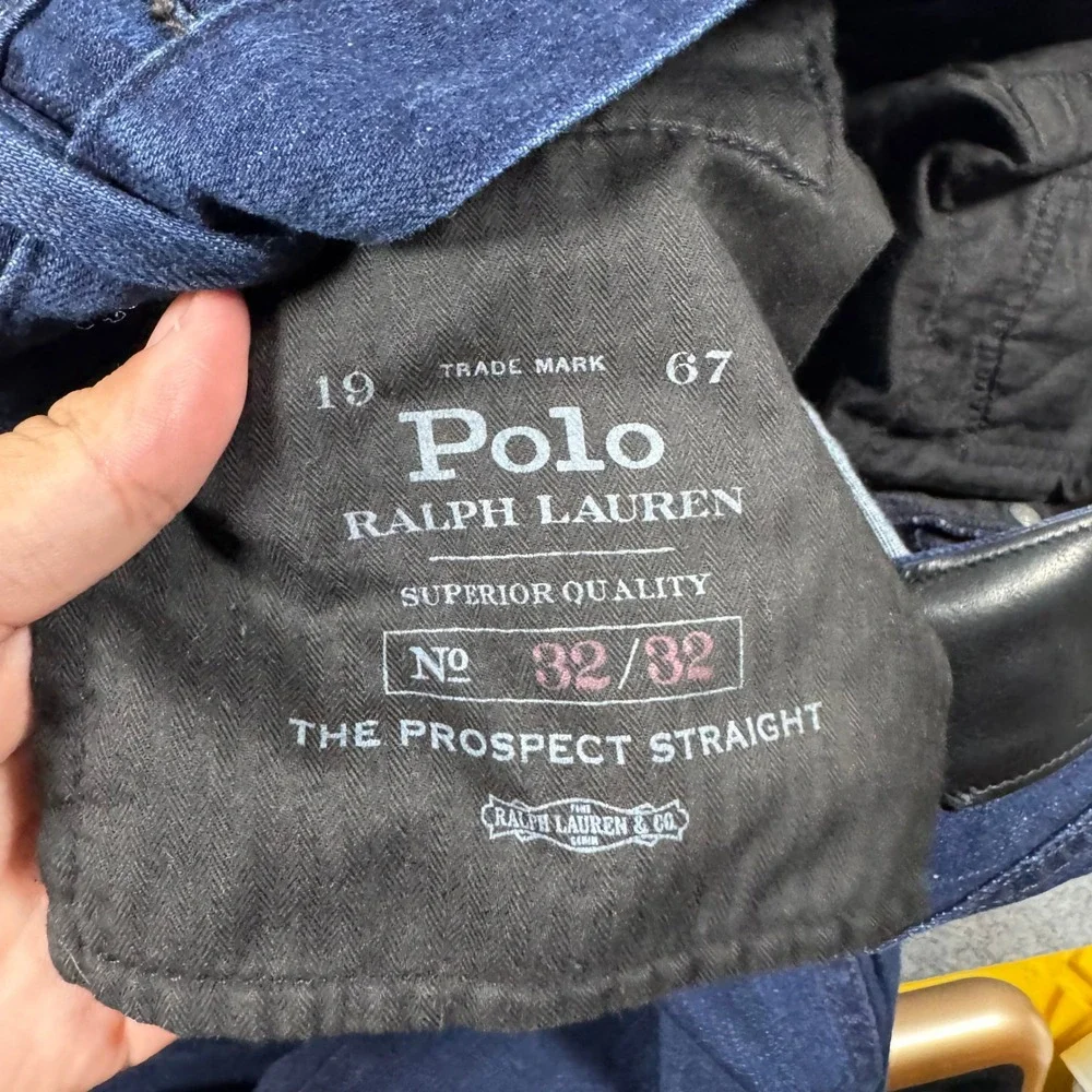 Polo Ralph Lauren Jeans Men 32x32 Blue Prospect Straight Stretch Dark Wash Denim